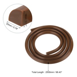 uxcell Flexible Molding Trim, 98 Inch Flexible Quarter Round Molding Silicone Peel and Stick Trim Self Adhesive Shower Water Barrier for Corner Decor Bathroom Kitchen, Brown