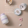 Safety Hidden Blade Pill Cutter and Storage for Splitting Small