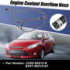 X AUTOHAUX Engine Coolant Overflow Expansion Tank Hose for Ford Focus 2.0L L4 2012-2018 Radiator Reservoir Replace CV6Z-8K012-K BV61-8K012-KF