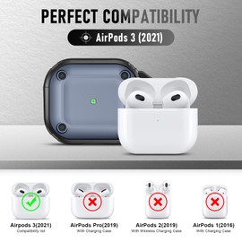 Maxjoy for AirPods 3rd Generation Case with Cleaner Kit,Powerful Magnetic,Drop-Proof and Wear-Resistant, Compatible with AirPods 3 Case Cover(2021) for Men and Women,Blue