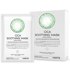 #OOTD #OOTD Cica Calming Mask for Face Sensitive Irritated Skin, Soothing, Moisturizing, Korean Anti Aging Face Mask, Eve Vegan, Chamomile, Hyaluronic Acid 10EA