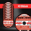 Pack of 10 Stainless Steel Cutting Discs Diameter 125 x
