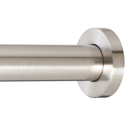 Ivilon Shower Tension Curtain Rod - Adjustable Spring Tension Rod for Shower Curtains, Bathroom, or Windows, Easy to Install, No Drilling Required, Rustproof, Adjustable 24 to 36 Inch Brushed Nickel