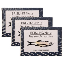 Fangst Brisling No. 2 | Tinned Nordic Sardine Smoked Over Beech Wood | 3 x 100g Can