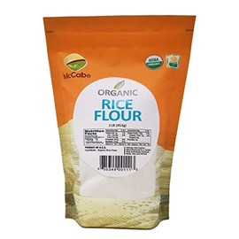 McCabe Organic Rice Flour - White Rice Flour | Rich with Fiber & Minerals | USDA and CCOF Certified | Product of USA | 1Lbs