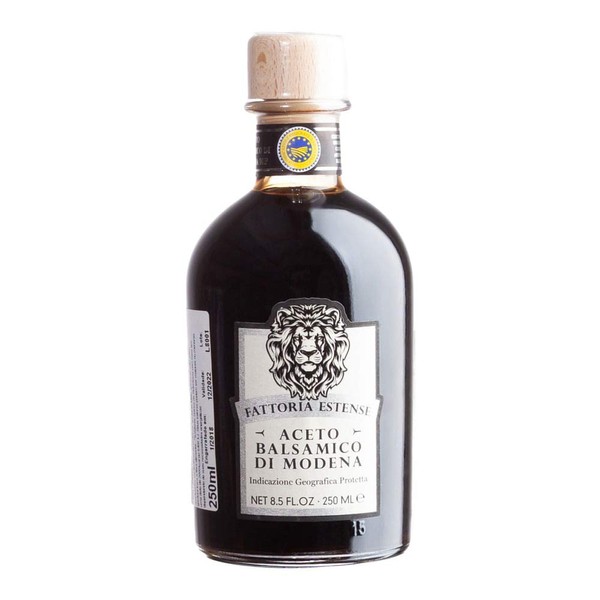 Fattoria Estense Silver Label Balsamic Vinegar of Modena, Farmacia Apothecary Style Bottle