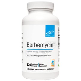XYMOGEN Berbemycin - Berberine Supplement with Oregon Grape Root, Grapefruit Seed + Uva Ursi Extracts - Supports Microbial Balance in The GI Tract, Gut Health (120 Capsules)