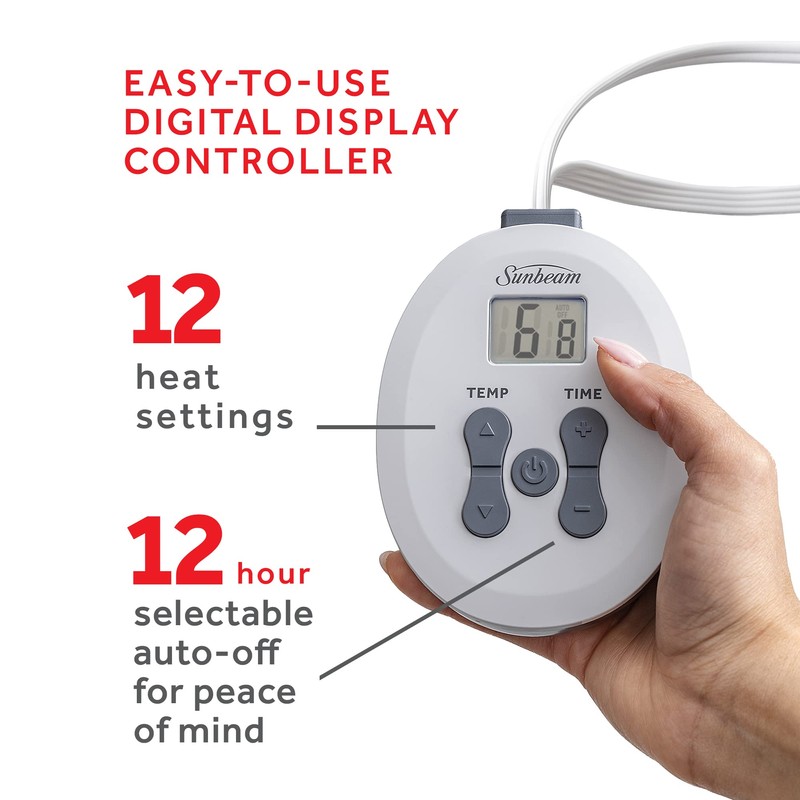 Sunbeam Royal Luxe Cabernet Heated Blanket - Full