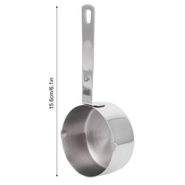 Stainless Steel Measuring Cup, 15.6cm/6.1in Measuring Spoons for Baking Dual Pour Mouth Measuring Jugs Measuring Spoons with Scales and Storage Rings(1/3)