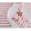 Red Linen Napkins Set of 4, Red Striped Napkins, Flax
