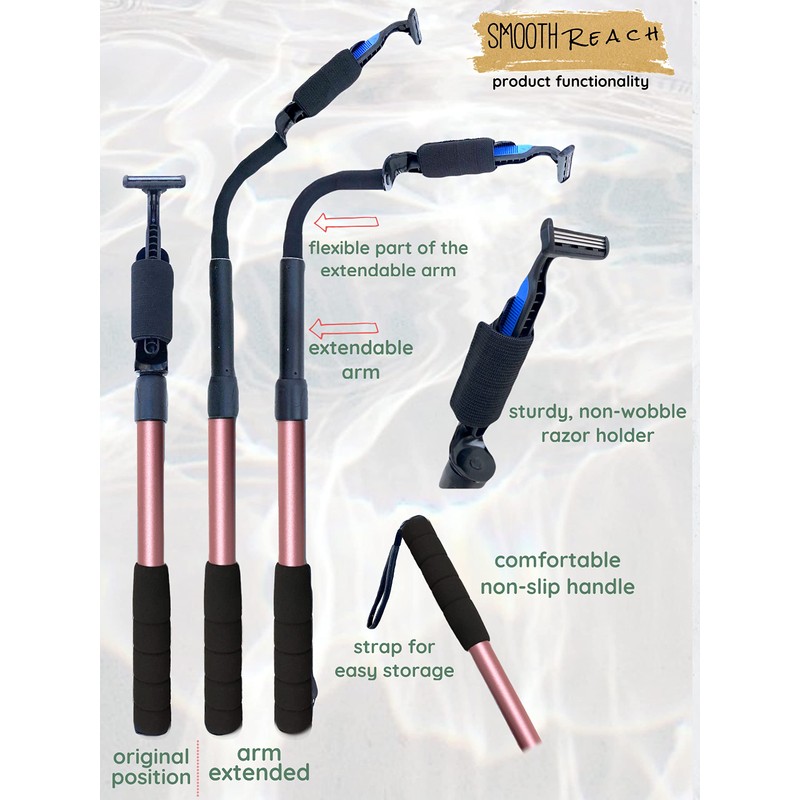 Universal Leg Shaving Extension Handle with Adjustable Length – Leg