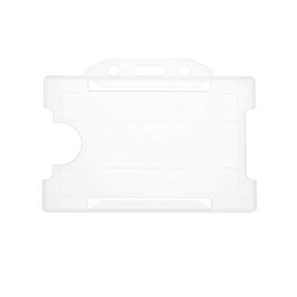 ALG ID Cards - Single Sided Rigid ID Identity Card Pass Badge Holder (Landscape) (86mm x 54mm CR80) - 10 Pack (Clear)