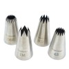 Tumtanm Large Piping Nozzles, 4Pcs #2CZ #D66#4B #1M Stainless Steel