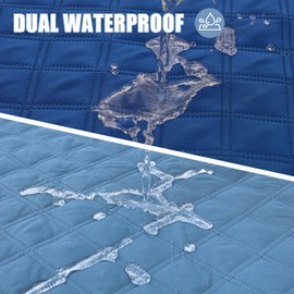 Smiry Waterproof Dog Blanket, Reversible Dog Bed Cover Pet Blanket, Soft Pet Couch Covers for Sofa Washable, Bed Couch Sofa Furniture Protector for Puppy Cat Kids (30"x53", Navy/Blue)