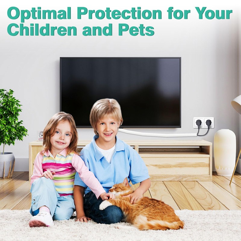 UOMTFAI Cord Protector from Cats Dogs 25ft 1/2 Inch, Flexible