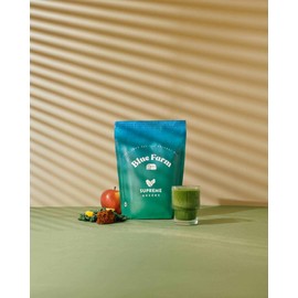 Blue Farm Supreme Greens - Der pflanzliche Superfood-Smoothie | 100% Bio, Vegan, Reich an Vitaminen & Mineralstoffen, Antioxidantien | Kein Zuckerzusatz, Glutenfrei | 720g
