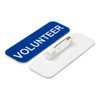 Volunteer 1 x 3" Name Tag, Blue (3 Pack)