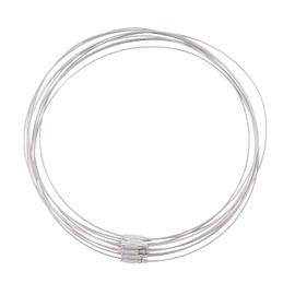 NBEADS Necklace Wire, 10 Strands 18inches Steel Wire with Screw Clasp for DIY Jewellery Making, Silver