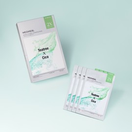 Mediheal Derma Synergy Wrapping Mask Trouble Soothing (Tea Tree X Cica) 14 Sheets, 1 Pack