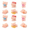 Opexicos 12Pcs Adorable Car Interior Decorations Cute Piggy Car Ornaments