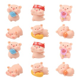 Opexicos 12Pcs Adorable Car Interior Decorations Cute Piggy Car Ornaments to Brighten Your Ride