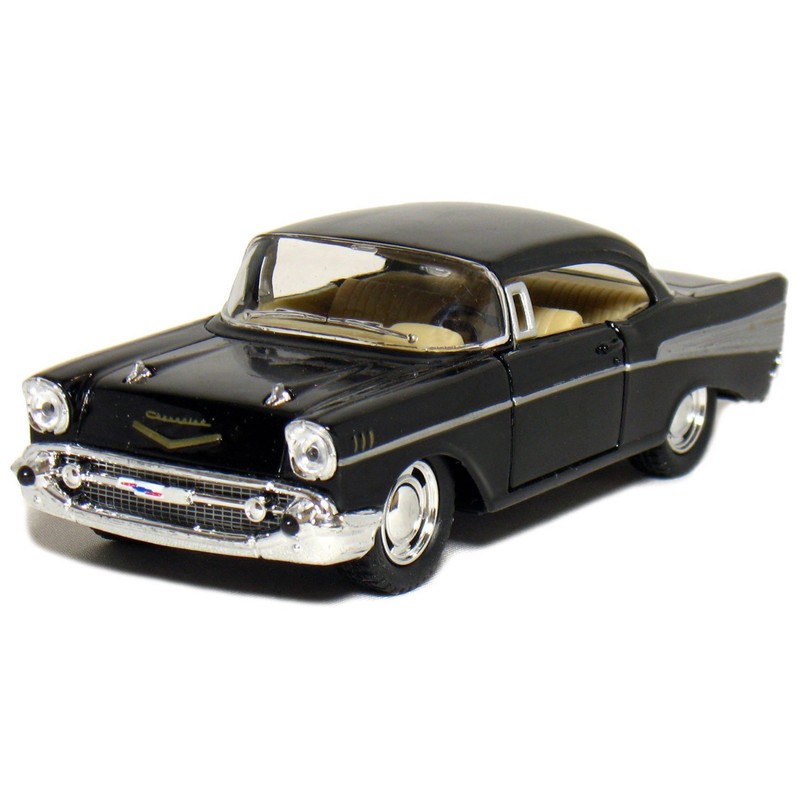 KiNSMART 1957 Chevy Bel Air Coupe Black, 1:40 Scale, Die