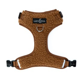 Lucy & Co. Cute No-Pull Cinnamon Teddy Harness - Stop Pulling & Walk Easy - Harness Available in XS-XL for Small, Medium, and Large Dogs - Teddy Brown (X-Large)