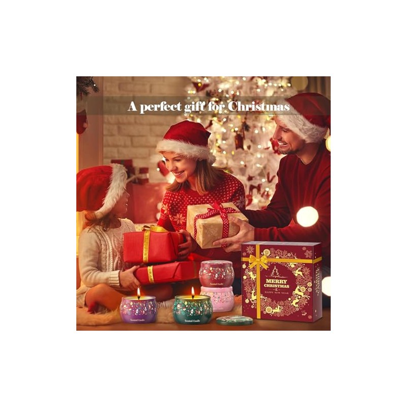 THAUSDAS Scented Candles Gift Set: 4 Pack 4.4 oz Aromatherapy