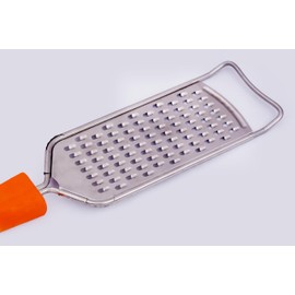 Generic Cheese Grater & Zester with Premium Stainless Steel Blade, Professional Kitchen Tool for Ginger, Nutmeg, Garlic, Chocolate, Citrus Fruits,Pizza Cheese Grater Shaver, 21 x 6 cm, Silver