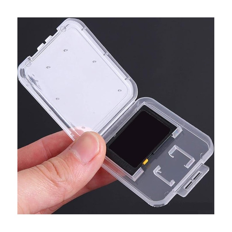 10pcs Clear Plastic Memory Card Case Holder Storage Boxes Compatible