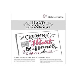 Hahnemühle Hand Lettering Zeichenblock, Skizzenpapier für Hand Lettering, 170g/m², weiß, 25 Blatt, DIN A5