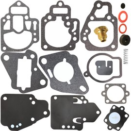 18-7212 1395-97611 1395-9725 Carburetor Rebuild Kit, Gasket and Diaphragm Kit for Mercury or Mariner 6, 8, 9.9, 10, 15, 20, 25 HP 2cyl, Replacement 1395-9803 1395-9645 1395-811357 1395-9377