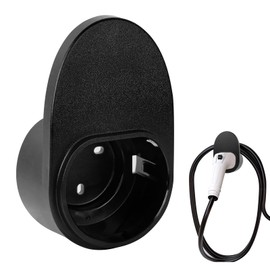 Charging Cable Holder Type 2 Wall Mount, Wallbox Cable Holder for Type 2 Charging Cable, Plug Holder Dock Compatible with All Type 2 Charging Cables