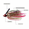 RuiJiaXiang 6pcs weedless skirted Jig heads squid rubber jig lure