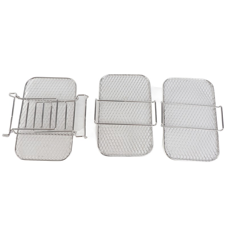 Dual Air Fryer Rack Multi Layered Dehydrator Racks 304 Stainless