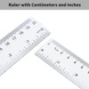 Viaky Transparent Plastic Ruler Set, 3 Pieces 15cm+20cm+30cm Measuring &