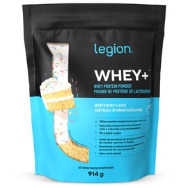 LEGION LEGION Whey+ Protein Whey Isolate from Grass Fed Cows - Whey Protein Isolate Powder Low Calorie, Non-GMO, Sugar Free, Lactose and Gluten Free, All Natural Protein Powder for Men & Women, 30 Servings
