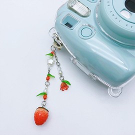 LEEINTO Fashion Keychain Cherry Keychain Charm Cute Bag Ornaments Alloy Material Strawberry Backpack Pendant for Fashion Lover