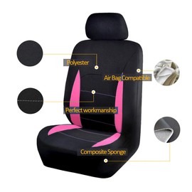 Flying Banner Car Seat Covers Front Seats Rear Bench Polyester car seat Protectors Easy installations Rear Bench Split Classic Man Lady Truck