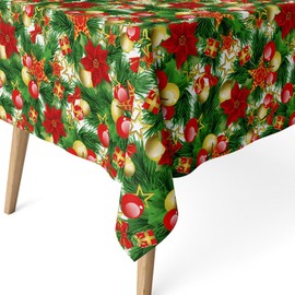 ECOMMERC3 Fleckabweisende Tischdecke für rechteckigen Tisch, Größe 260 x 140 cm, schmutzabweisende Tischdecke, extra weich und wasserdicht, Einheitsgröße