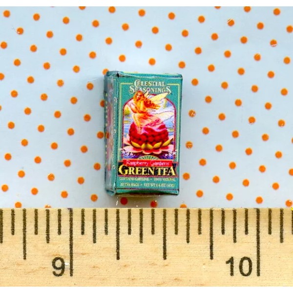 Unbranded Dollhouse Miniature Size Tea Box Raspberry Tea