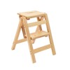 Folding Step Stool Step Ladder 3 Tier, Multi-Functional Folding Solid