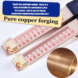 Newsmy 2 Pcs Fire Door Gap Gauge 0.5mm, Wedge Vernier Feeler Gauge Engineering Tools Ruler 1-15mm for House Engineering Inspection Flatness (2 Pcs 0.5mm)