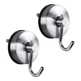 Suction Hooks JOMOLA 2-Piece Wall Hooks - Waterproof Wall Hooks - Strong, Wall-Friendly Hooks - 5kg Load Capacity - Easy to Install - Reusable - No Residue Left - Suitable for Entrance, Washroom
