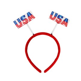 Koolgil Lovely 4th of July Independence Day Headband American Flag Headband National Day Star Stripe Element Hair Hoop for Adults and Children (Two USA)
