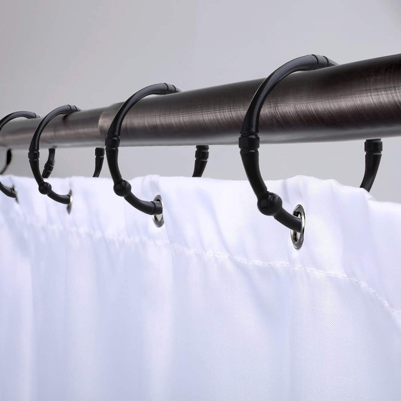 TCMAO Shower Curtain Hooks, Rustproof Decorative Shower Curtain Rings Metal