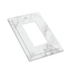HIZUWKY Decorative Gray White Marble Print Light Switch Wall Plate