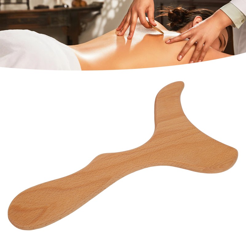 Gua Sha Board Men Women Wooden Ergonomic Muscle Relaxation Scraping