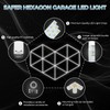 ALLYES Hexagon Garage LED Lights - Super Bright 27-Pack, 6500K