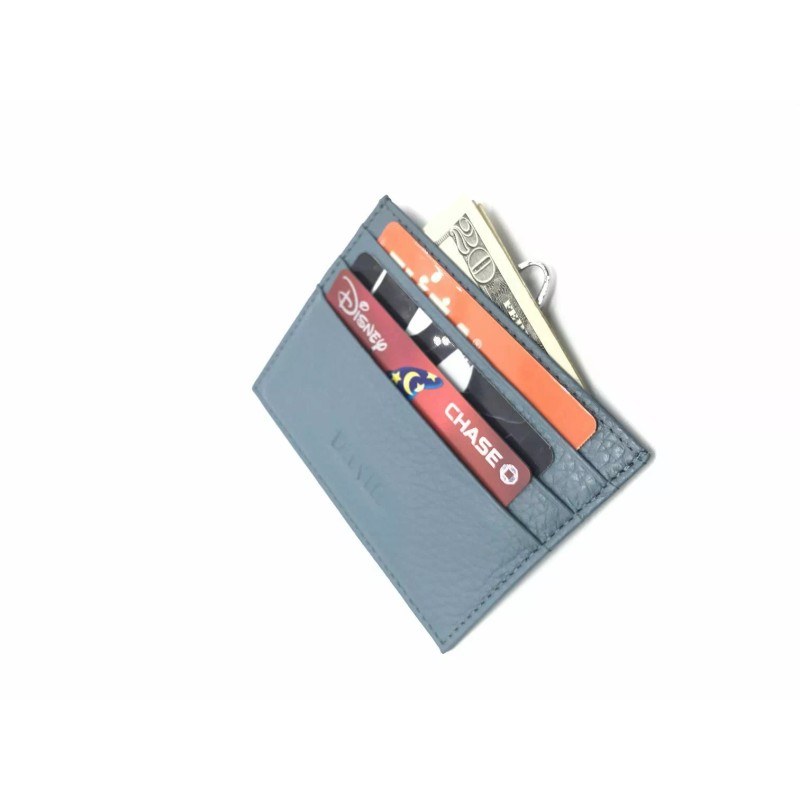 IXYVIA Horizontal Genuine Leather ID Case Badge Holder, Card Holder